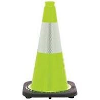 28"LIME REFLECTIVE CONE SAFETY